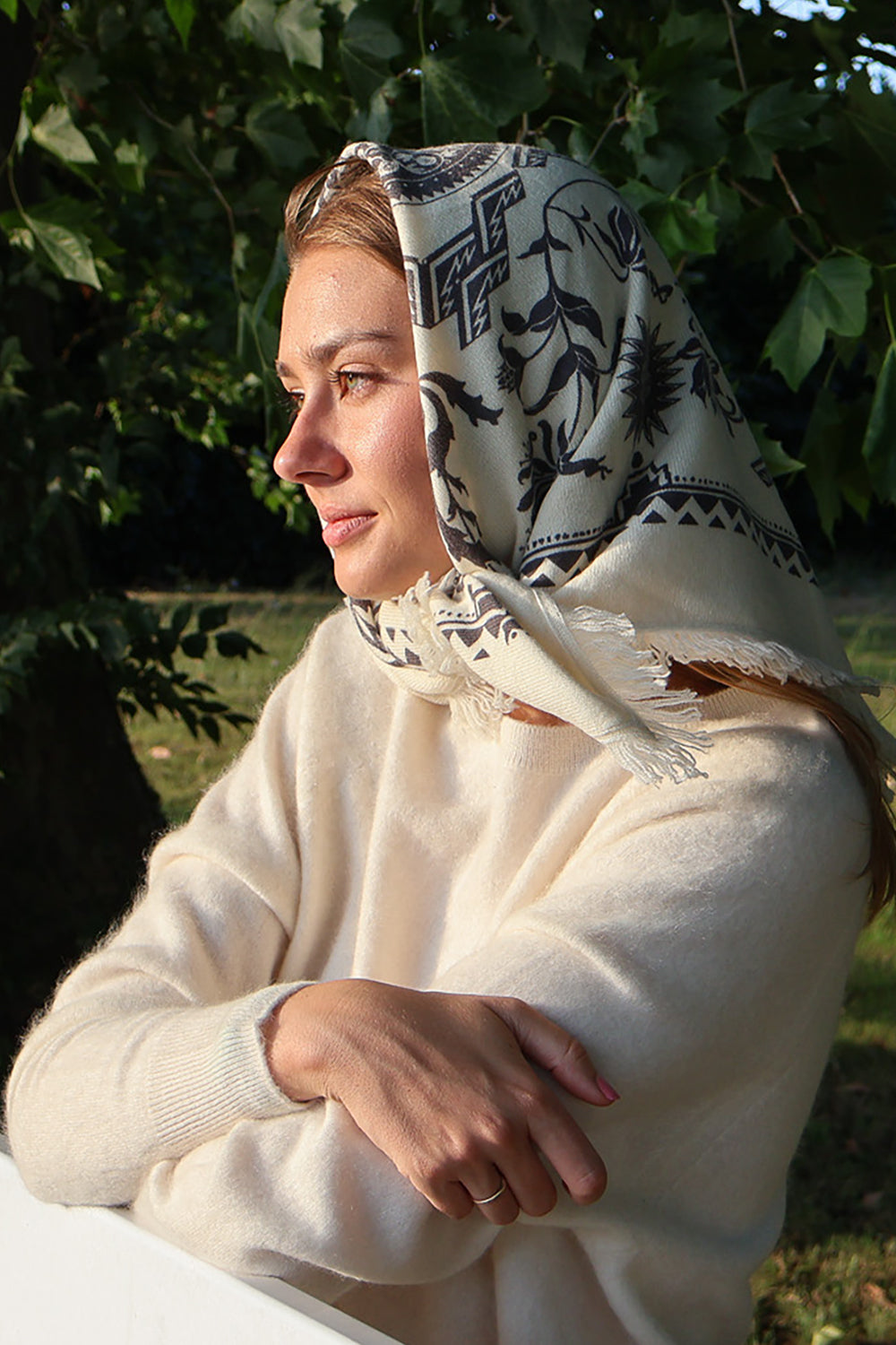 Printed Cashmere Bandana