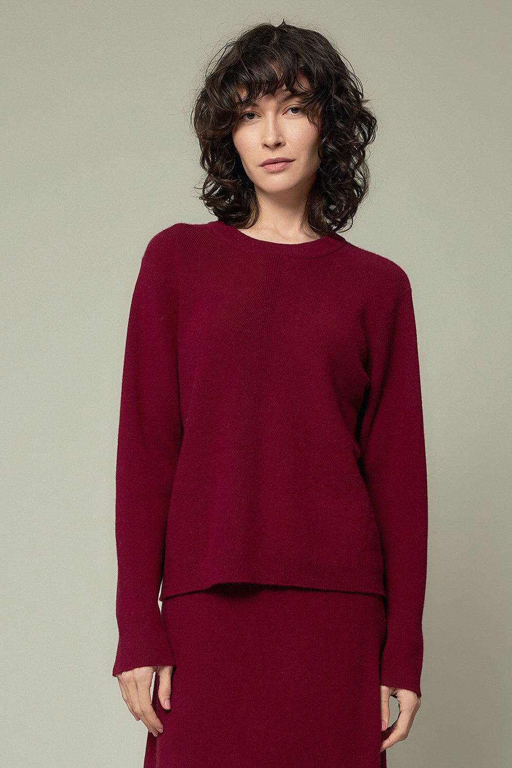 Rundhals Pullover mit leichter Struktur